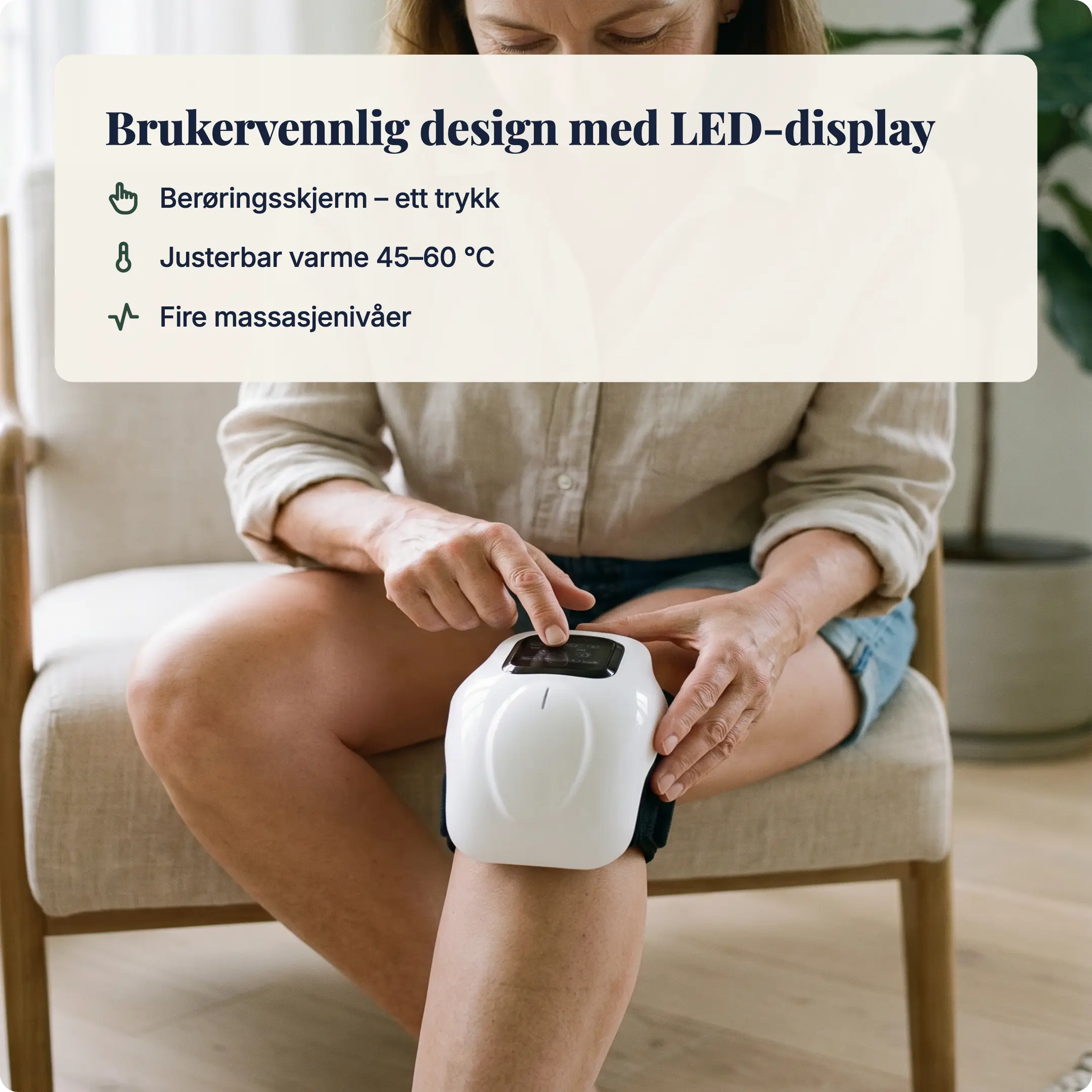 Knemassasjer med 3-i-1 terapi